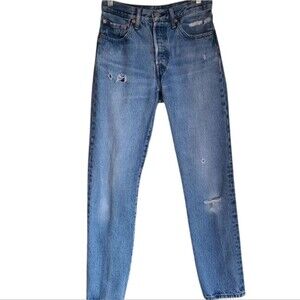 levis 501 premium denim big E button fly straight leg jeans size 26